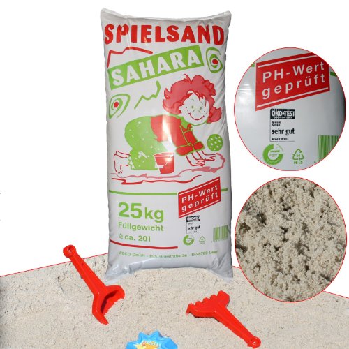 WECO Qualitäts SPIELSAND 25kg ÖKO-Test TÜV PH-Wert geprüft Sand für Sandkasten*